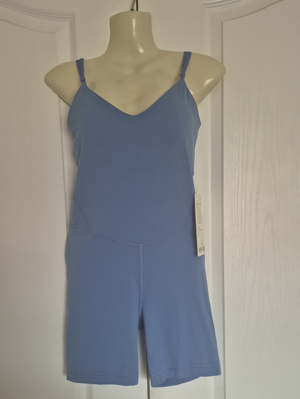 Lululemon Light Blue V-Neck, Lightly Padded Spaghetti Strap Romper